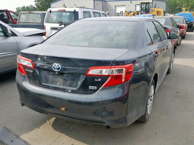 4T1BD1FK2CU049253 - 2012 TOYOTA CAMRY HYBR BLACK photo 4