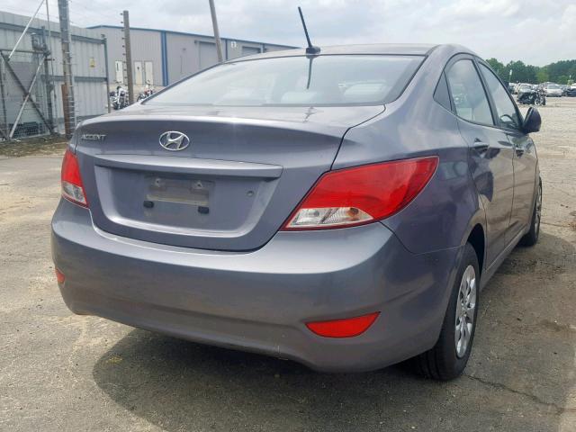 KMHCT4AE2GU083810 - 2016 HYUNDAI ACCENT SE GRAY photo 4