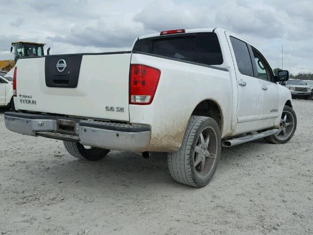 1N6BA07A66N548436 - 2006 NISSAN TITAN XE WHITE photo 4