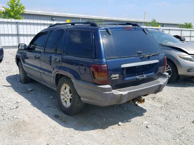 1J4GW48S62C122383 - 2002 JEEP GRAND CHER BLUE photo 3