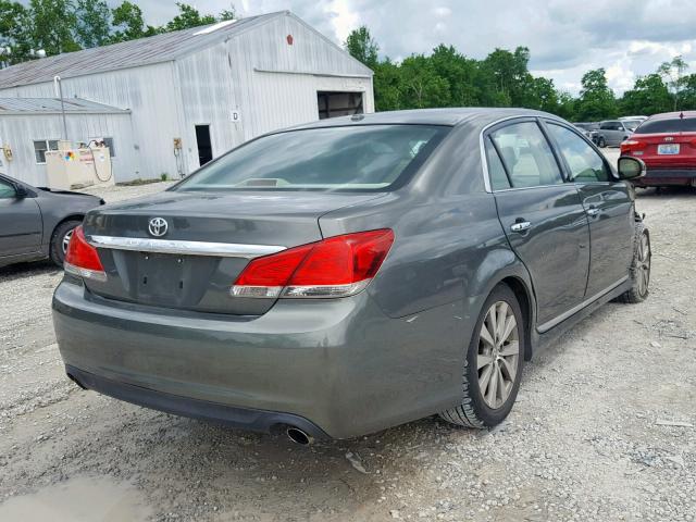 4T1BK3DB9BU424283 - 2011 TOYOTA AVALON BAS GREEN photo 4