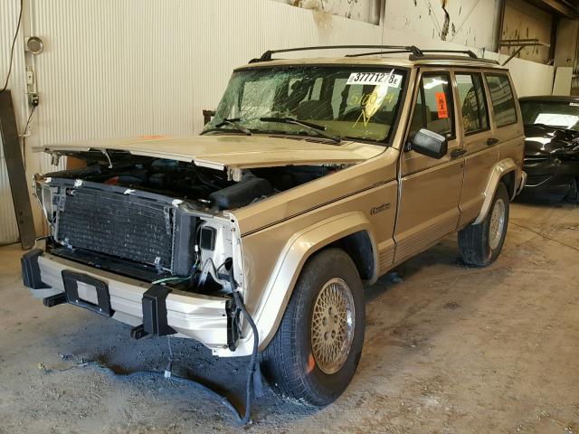 1J4FJ78S2PL510049 - 1993 JEEP CHEROKEE C GOLD photo 2