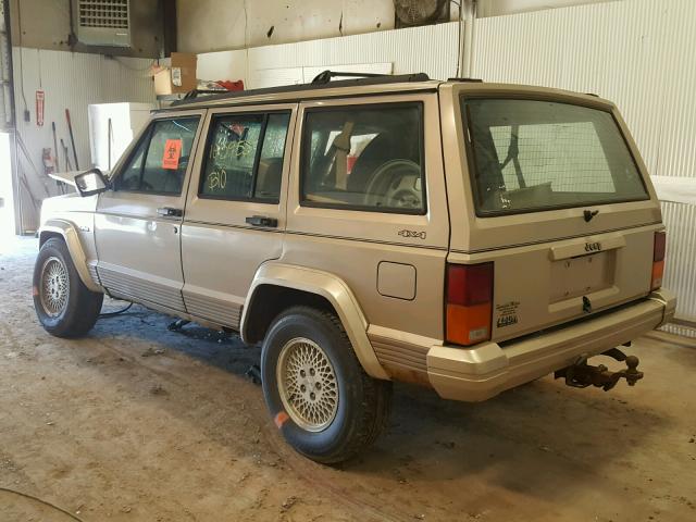 1J4FJ78S2PL510049 - 1993 JEEP CHEROKEE C GOLD photo 3