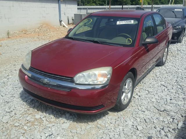 1G1ZT54895F204322 - 2005 CHEVROLET MALIBU LS RED photo 2