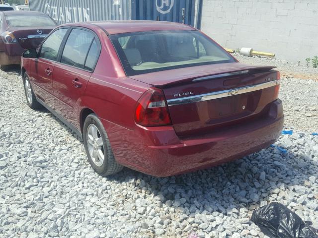 1G1ZT54895F204322 - 2005 CHEVROLET MALIBU LS RED photo 3