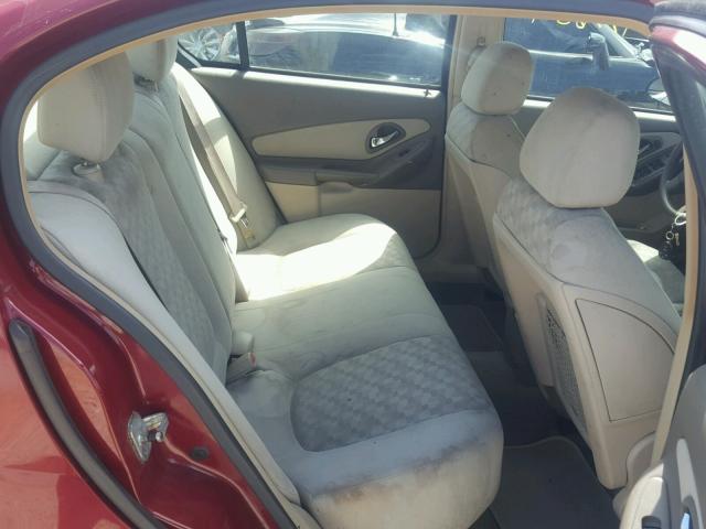 1G1ZT54895F204322 - 2005 CHEVROLET MALIBU LS RED photo 6