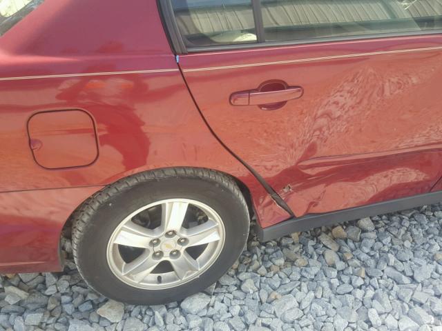 1G1ZT54895F204322 - 2005 CHEVROLET MALIBU LS RED photo 9