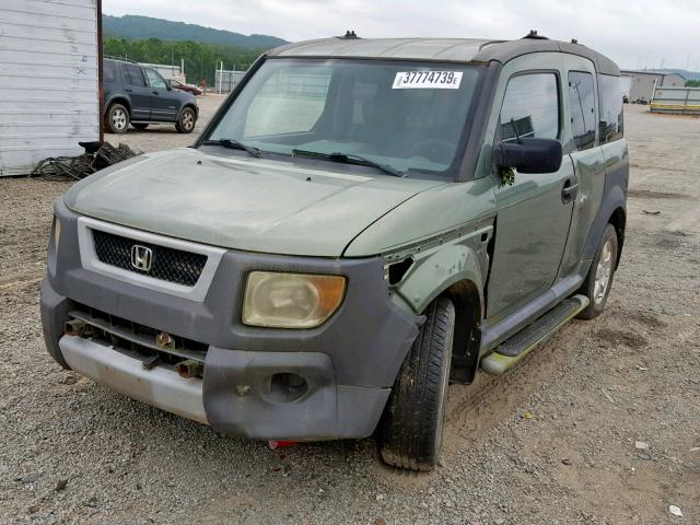 5J6YH18655L010551 - 2005 HONDA ELEMENT EX GREEN photo 2