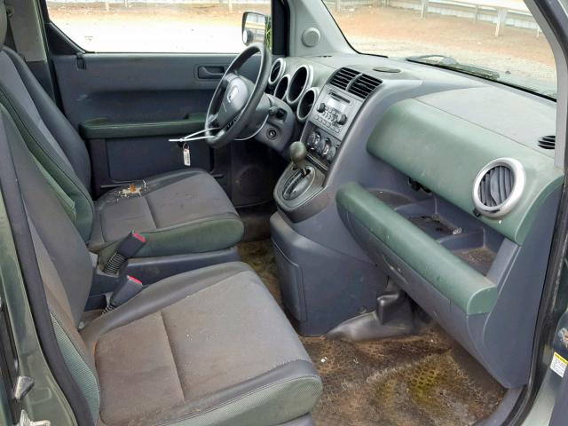 5J6YH18655L010551 - 2005 HONDA ELEMENT EX GREEN photo 5