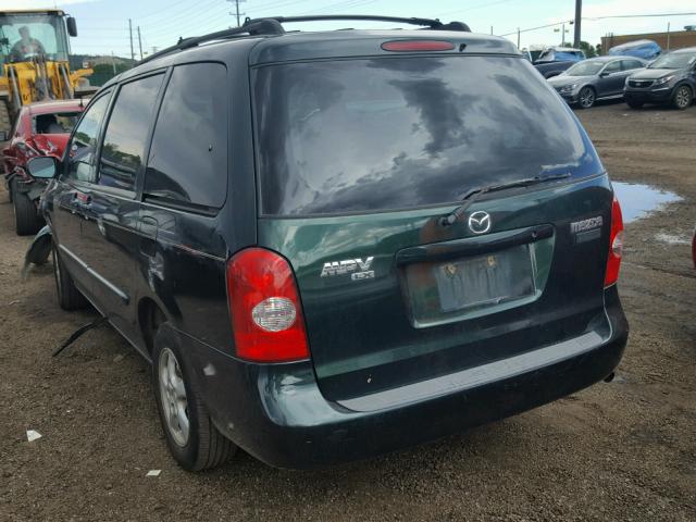 JM3LW28J020332020 - 2002 MAZDA MPV WAGON GREEN photo 3