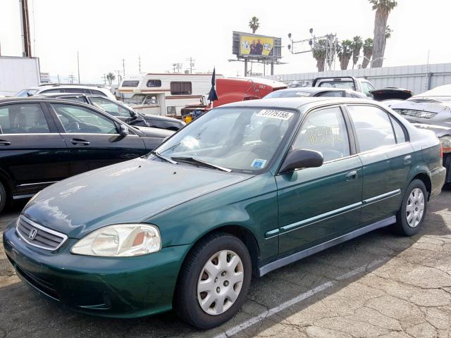 2HGEJ6614XH559449 - 1999 HONDA CIVIC BASE GREEN photo 2