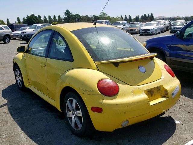 3VWCP21C02M455697 - 2002 VOLKSWAGEN NEW BEETLE Դեղին լուսանկար 3