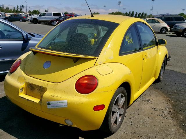 3VWCP21C02M455697 - 2002 VOLKSWAGEN NEW BEETLE Դեղին լուսանկար 4