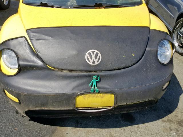 3VWCP21C02M455697 - 2002 VOLKSWAGEN NEW BEETLE Դեղին լուսանկար 9