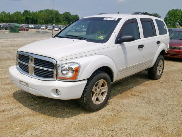 1D4HB48N15F541201 - 2005 DODGE DURANGO SL WHITE photo 2