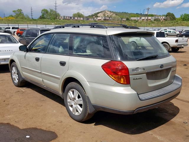 4S4BP61C257323055 - 2005 SUBARU LEGACY OUT TAN photo 3