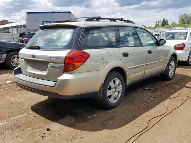 4S4BP61C257323055 - 2005 SUBARU LEGACY OUT TAN photo 4