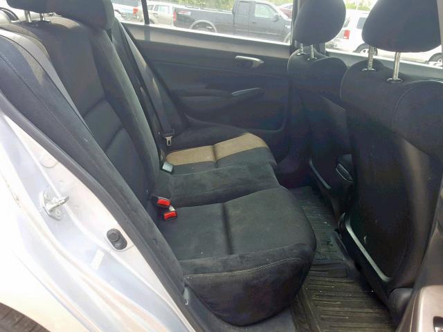 2HGFA15609H510286 - 2009 HONDA CIVIC LX-S Արծաթագույն լուսանկար 6