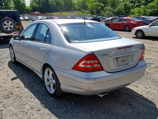 WDBRF40J95A784653 - 2005 MERCEDES-BENZ C 230K SPO SILVER photo 3