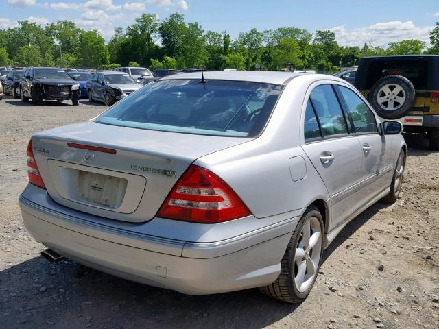 WDBRF40J95A784653 - 2005 MERCEDES-BENZ C 230K SPO SILVER photo 4