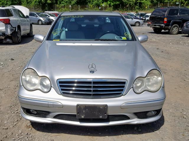 WDBRF40J95A784653 - 2005 MERCEDES-BENZ C 230K SPO SILVER photo 9