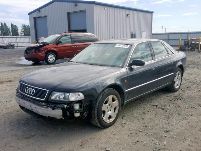 WAUBG34D5XN004221 - 1999 AUDI A8 QUATTRO BLACK photo 2