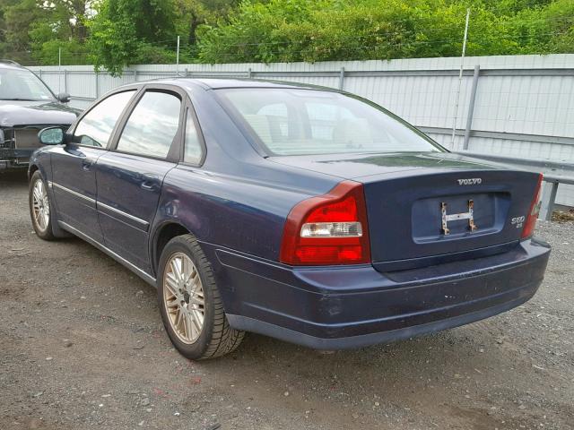 YV1TS92D721265100 - 2002 VOLVO S80 BLUE photo 3