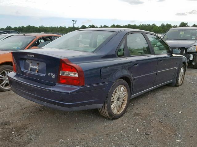 YV1TS92D721265100 - 2002 VOLVO S80 BLUE photo 4