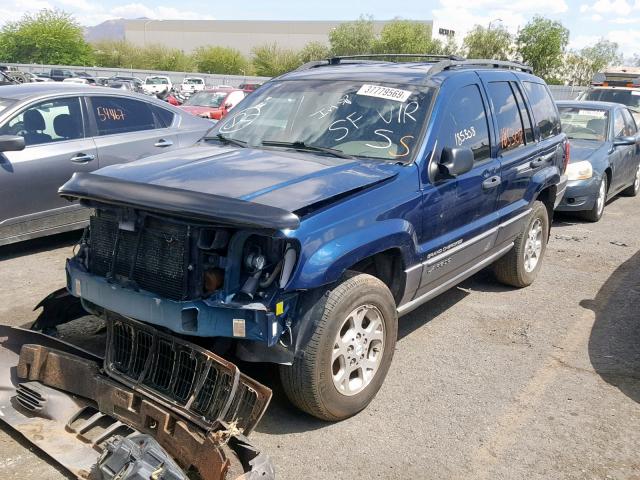 1J4GW48S41C615462 - 2001 JEEP GRAND CHER BLUE photo 2