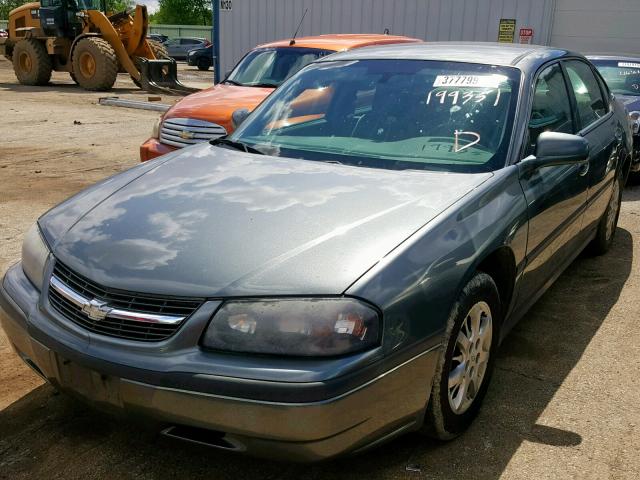 2G1WF52E159294061 - 2005 CHEVROLET IMPALA CHARCOAL photo 2