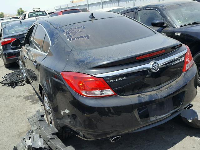 2G4GS5EV2D9122537 - 2013 BUICK REGAL PREM BLACK photo 3