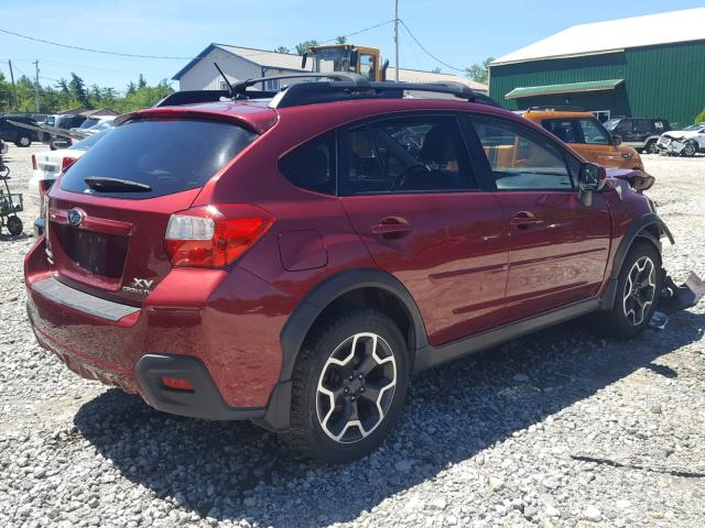 JF2GPACC1D2880482 - 2013 SUBARU XV CROSSTR MAROON photo 4