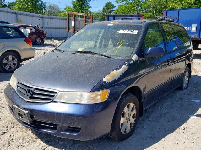 5FNRL18693B064993 - 2003 HONDA ODYSSEY EX BLUE photo 2