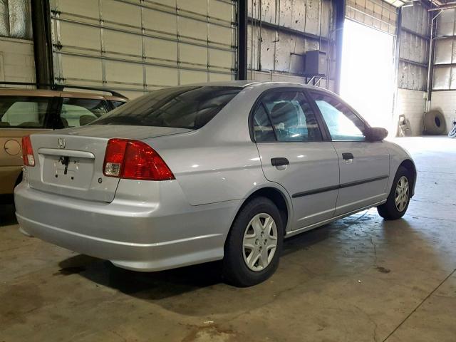 2HGES16365H567275 - 2005 HONDA CIVIC DX V SILVER photo 4