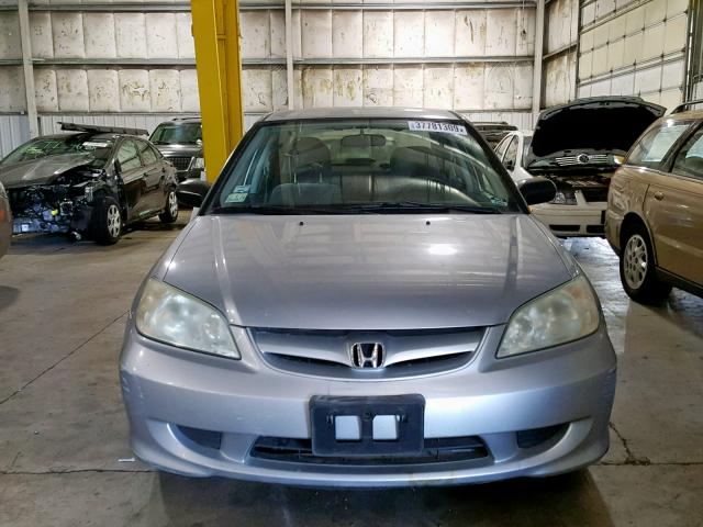 2HGES16365H567275 - 2005 HONDA CIVIC DX V SILVER photo 9