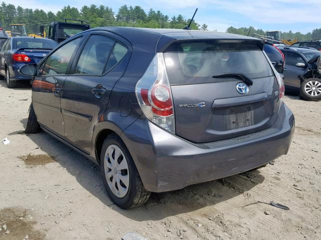 JTDKDTB37C1517042 - 2012 TOYOTA PRIUS C GRAY photo 3