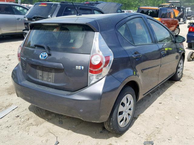 JTDKDTB37C1517042 - 2012 TOYOTA PRIUS C GRAY photo 4