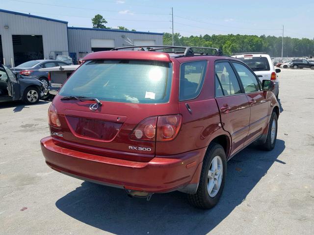 JT6HF10U0X0040008 - 1999 LEXUS RX 300 MAROON photo 4