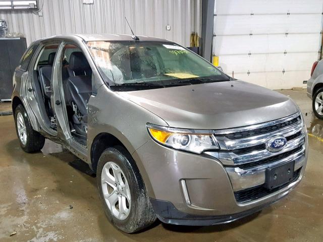 2FMDK4JCXEBB36598 - 2014 FORD EDGE SEL GRAY photo 1