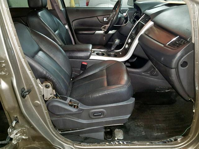 2FMDK4JCXEBB36598 - 2014 FORD EDGE SEL GRAY photo 5