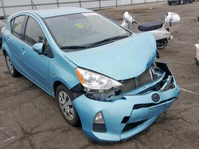 JTDKDTB3XD1055786 - 2013 TOYOTA PRIUS C BLUE photo 1