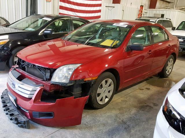 3FAHP06Z88R241035 - 2008 FORD FUSION S RED photo 2