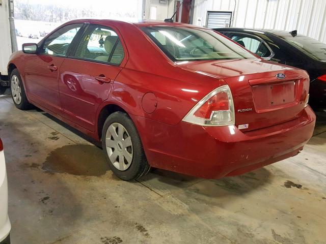 3FAHP06Z88R241035 - 2008 FORD FUSION S RED photo 3