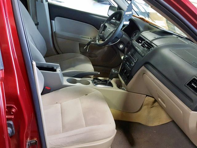 3FAHP06Z88R241035 - 2008 FORD FUSION S RED photo 5