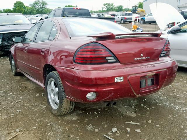 1G2NF52E93C278820 - 2003 PONTIAC GRAND AM S MAROON photo 3