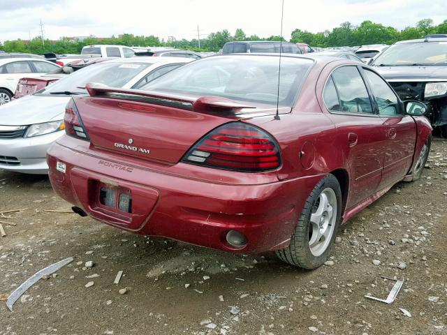 1G2NF52E93C278820 - 2003 PONTIAC GRAND AM S MAROON photo 4