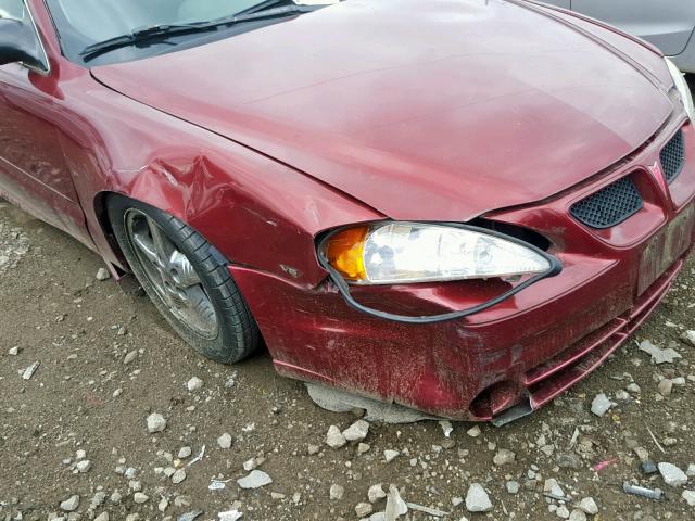 1G2NF52E93C278820 - 2003 PONTIAC GRAND AM S MAROON photo 9