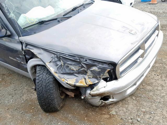 1B7HG48N32S670770 - 2002 DODGE DAKOTA QUA GRAY photo 9