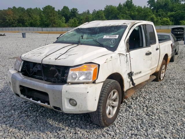 1N6BA0EC0DN314665 - 2013 NISSAN TITAN S WHITE photo 2