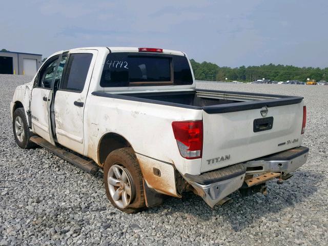 1N6BA0EC0DN314665 - 2013 NISSAN TITAN S WHITE photo 3